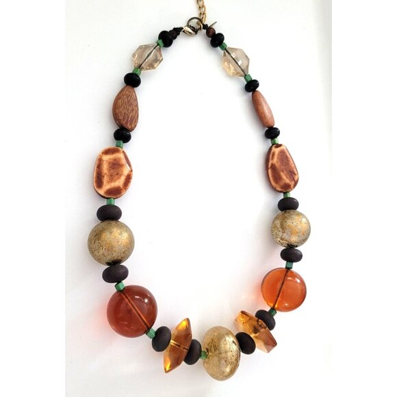 Teresa Goodall Lucite Chunky Statement Necklace - Picture 1 of 7